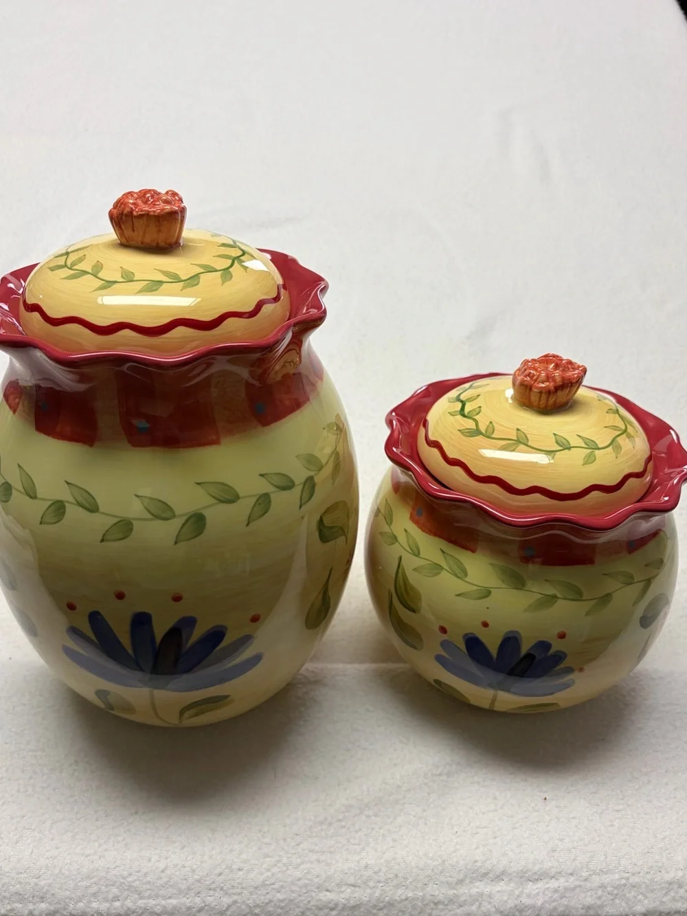 Set of 7” & 9” NAPOLI Canisters by Pfaltzgraf- NEW - with lids & rubber seal
